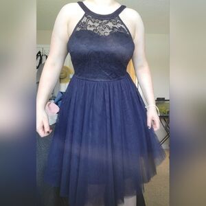 Navy Blue Zapaka Party Dress